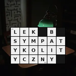 Hasło krzyżówkowe układ adrenergiczny - lek β-sympatykolityczny – rozwiązanie, synonimy, podpowiedzi i definicje krzyżówkowe